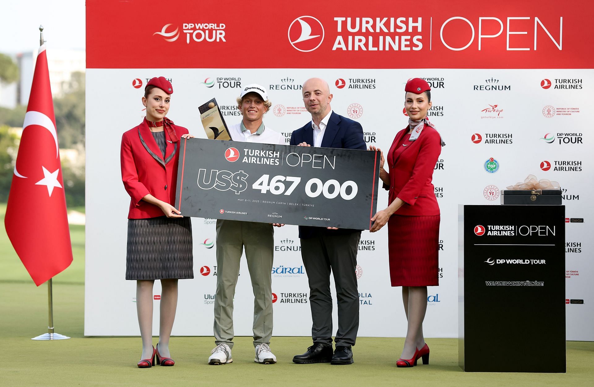 Martin Couvra receives $467,000 for winning the Turkish Airlines Open 2025 (Image Source: Getty)